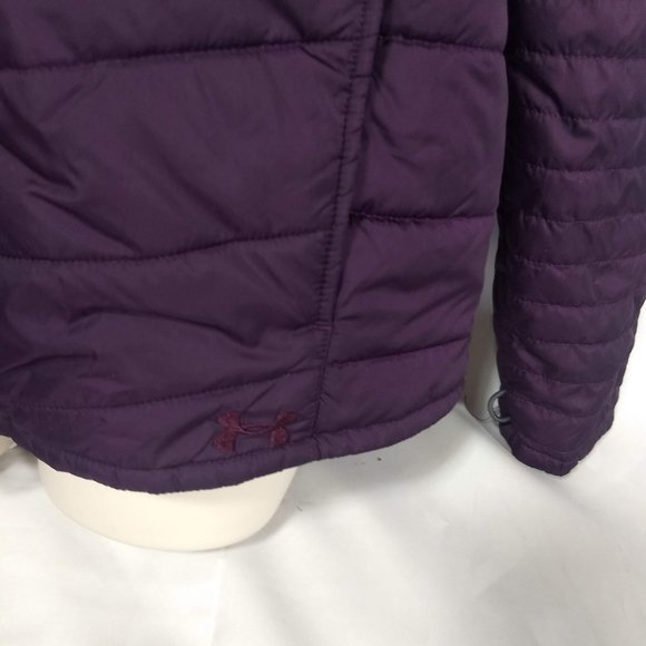 Under Armour Puffy Coat Purple Women's Size Small Coldgear - Picture 2 of 9